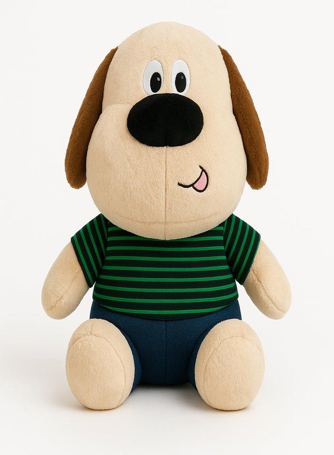 DTR Creation Cute Dog Soft Toy with Clothes | Super Soft Plush Puppy Stuffed Animal | Adorable Cuddly Toy Gift for Kids, Boys & Girls ? Beige & Brown (45 cm) - Image 1